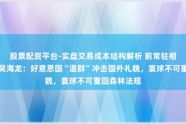 股票配资平台-实盘交易成本结构解析 前常驻相关国副代表吴海龙：好意思国“退群”冲击国外礼貌，寰球不可重回森林法规
