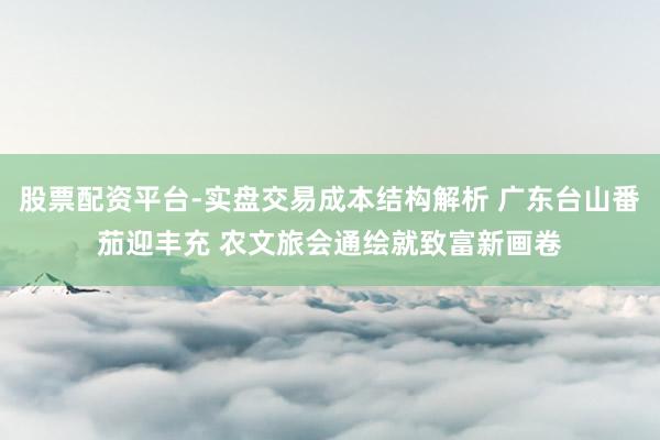 股票配资平台-实盘交易成本结构解析 广东台山番茄迎丰充 农文旅会通绘就致富新画卷