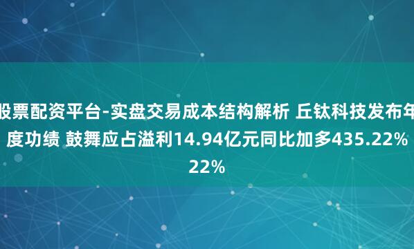 股票配资平台-实盘交易成本结构解析 丘钛科技发布年度功绩 鼓舞应占溢利14.94亿元同比加多435.22%