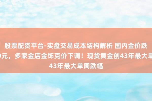 股票配资平台-实盘交易成本结构解析 国内金价跌破1000元，多家金店金饰克价下调！现货黄金创43年最大单周跌幅