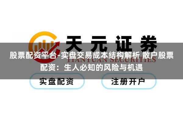 股票配资平台-实盘交易成本结构解析 散户股票配资：生人必知的风险与机遇